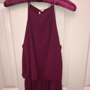 Tyche Burgundy sleeveless romper